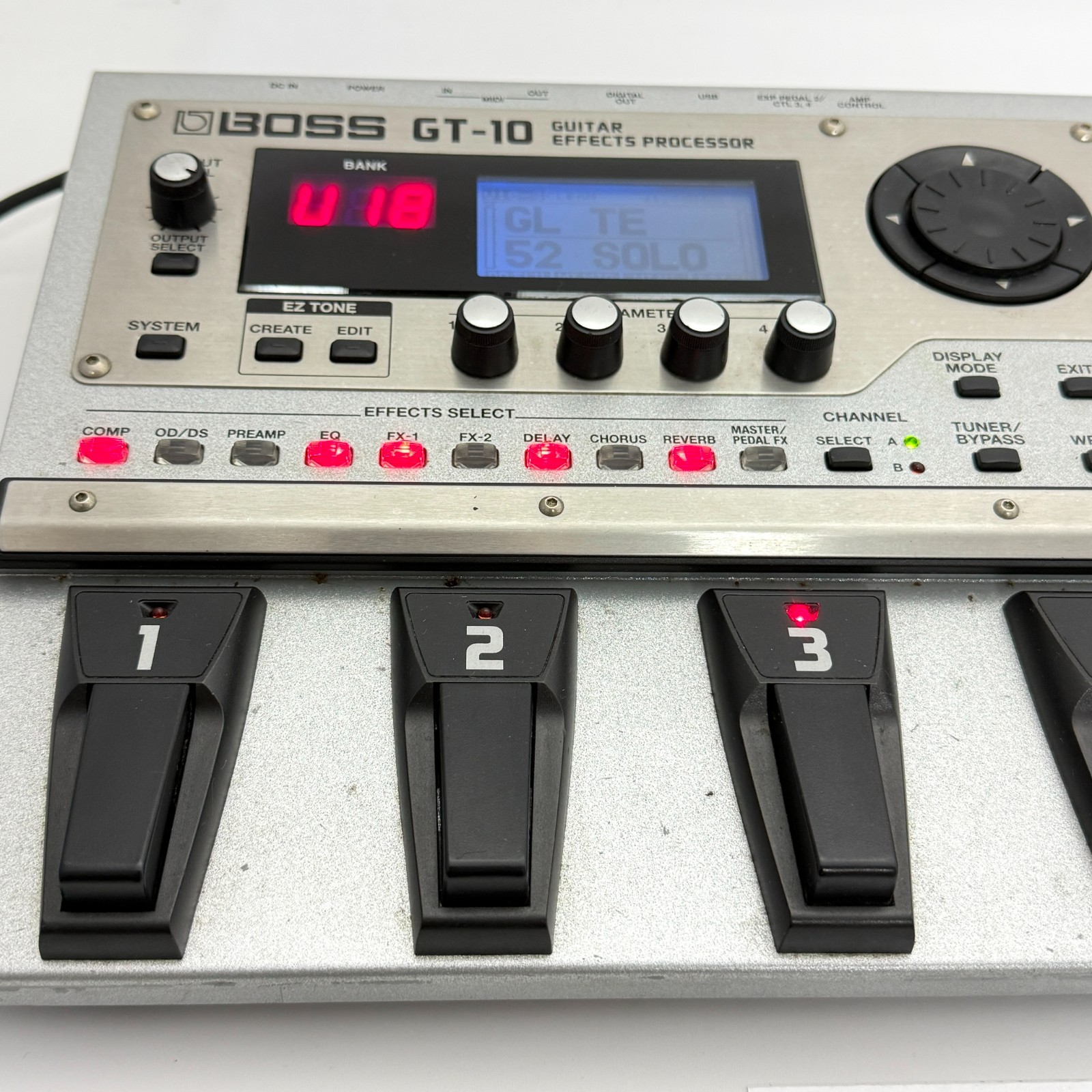 Boss GT-10 Guitar Multi Effects Floor Processor Pedal Board With Adapter #0200
