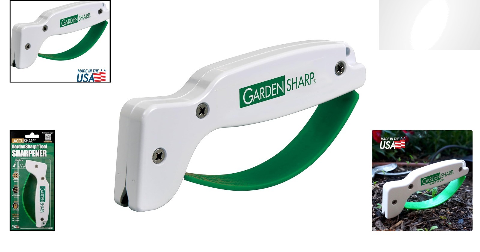 Ergonomic Garden Tool Sharpener for Lawnmower and Pruning Tools - Safe Design