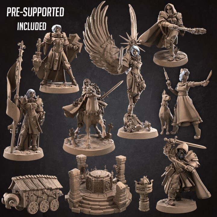 Bite the Bullet Fantasy Miniature Bundle War Sisters Battle Nuns