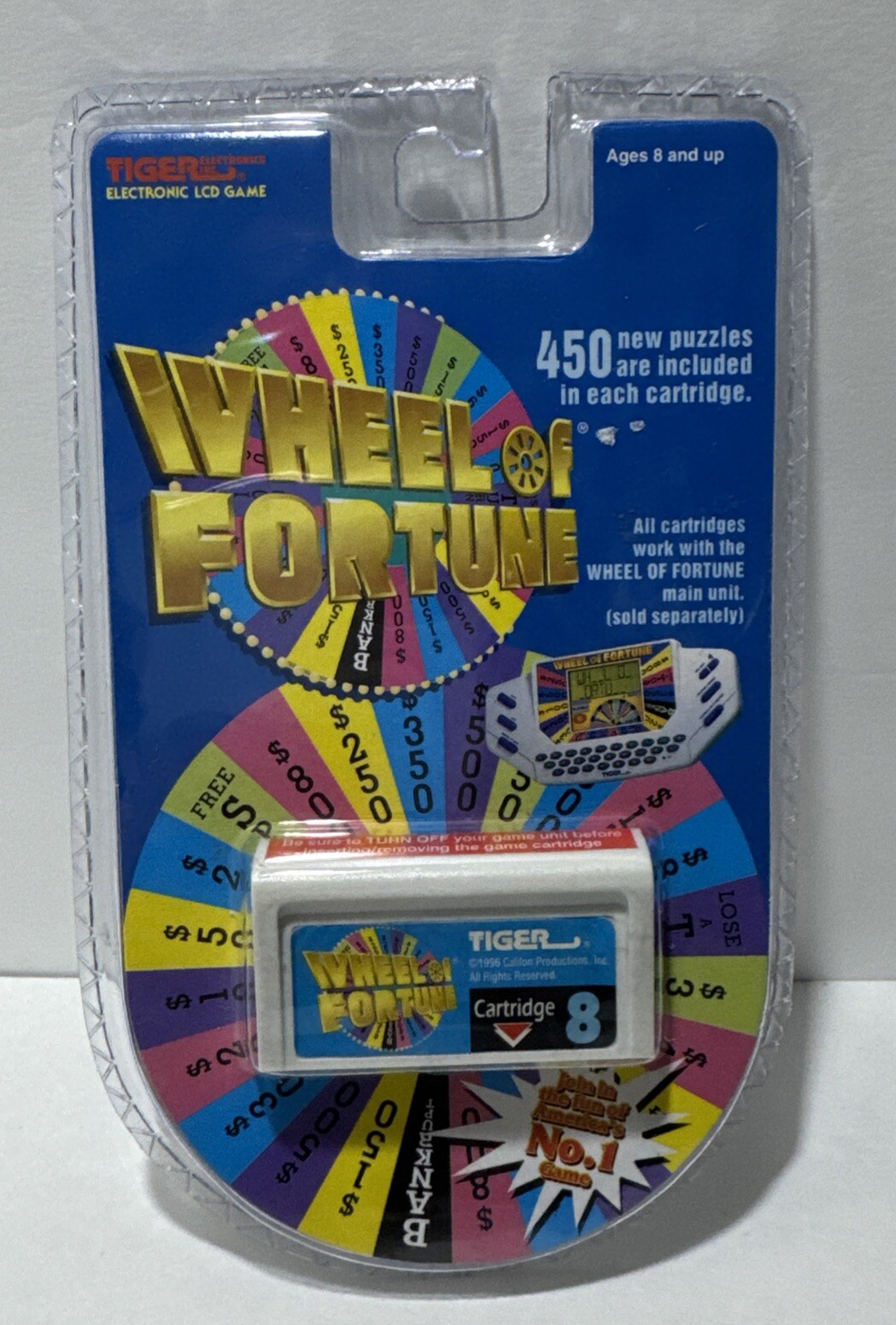 Wheel of Fortune Tiger Electronic LCD Game Cartridge Number 8 New BN13