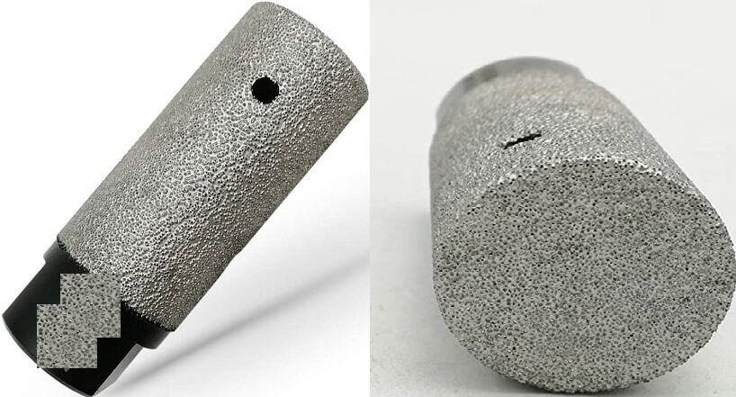 1" Diamond core drill bit finger milling bit stone granite hole grinding drum