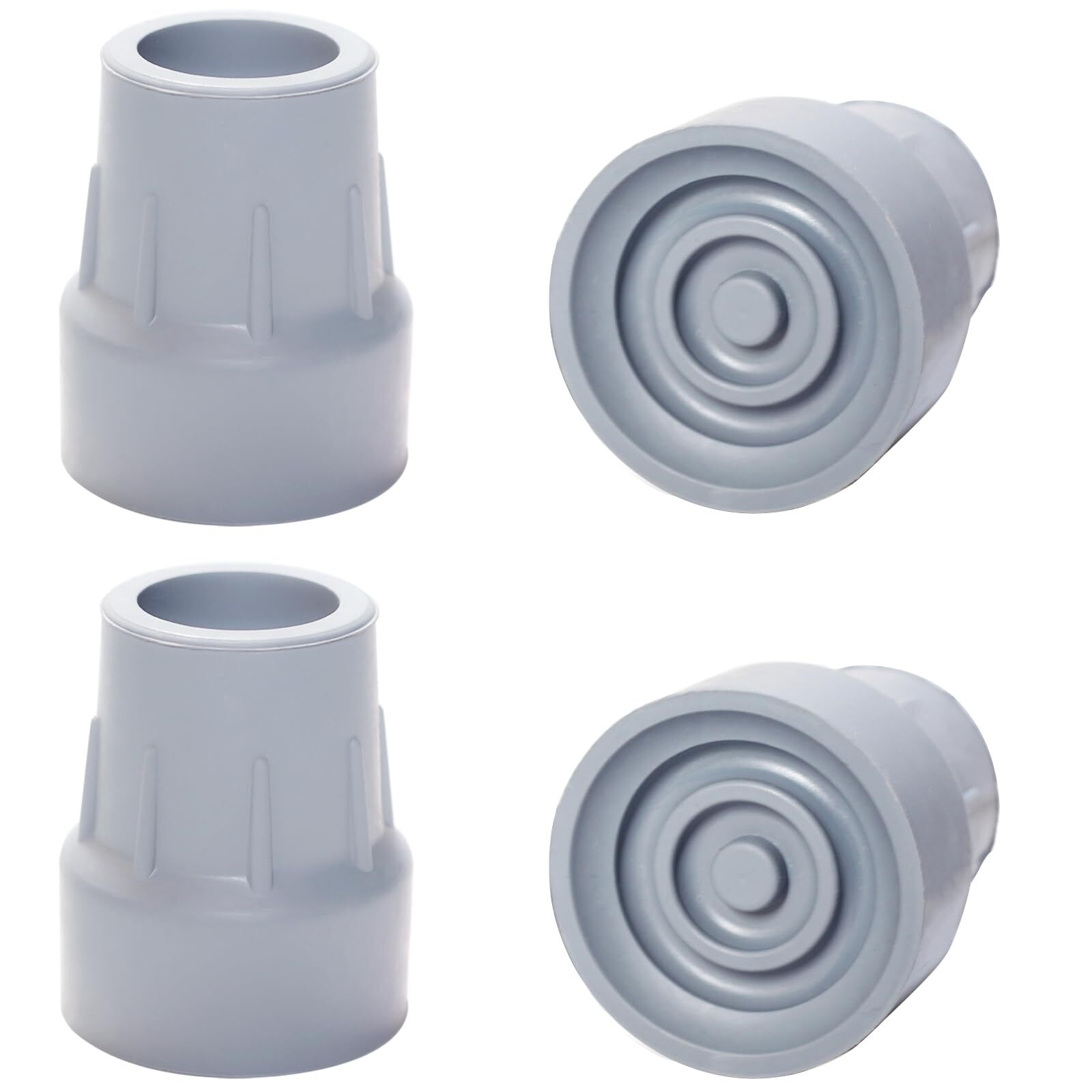 Walker Tips 4-Pack 1 Inch Heavy Duty Rubber Replacement Tips for Walker