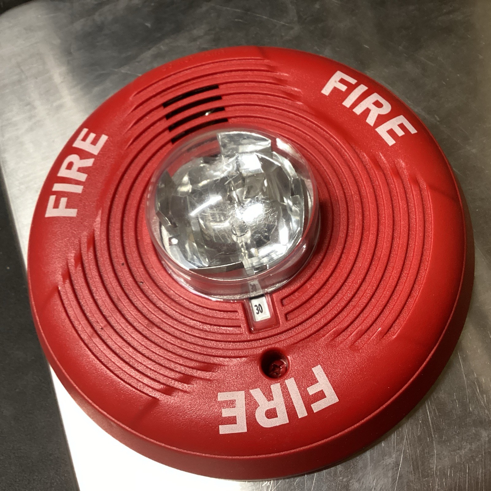 System Sensor PC2R Ceiling Mount Fire Horn Strobe - Red