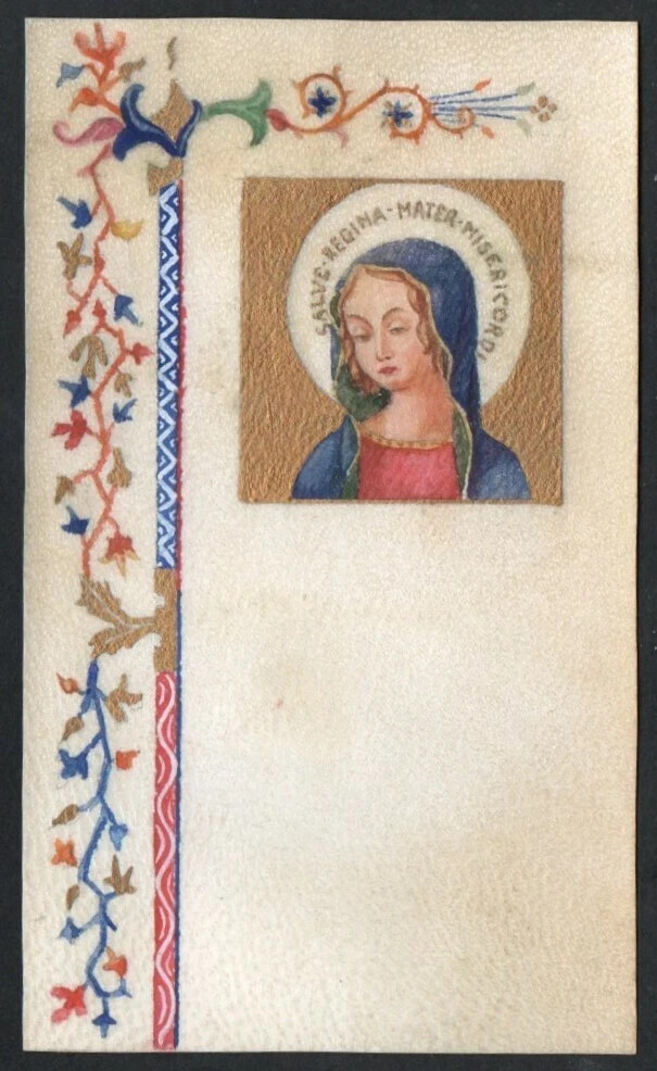 Holy card antique de la Virgin estampa santino image pieuse