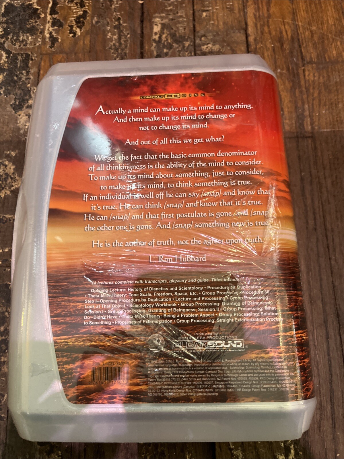 Scientology L Ron Hubbard disk/booklet lecture set (SEALED)