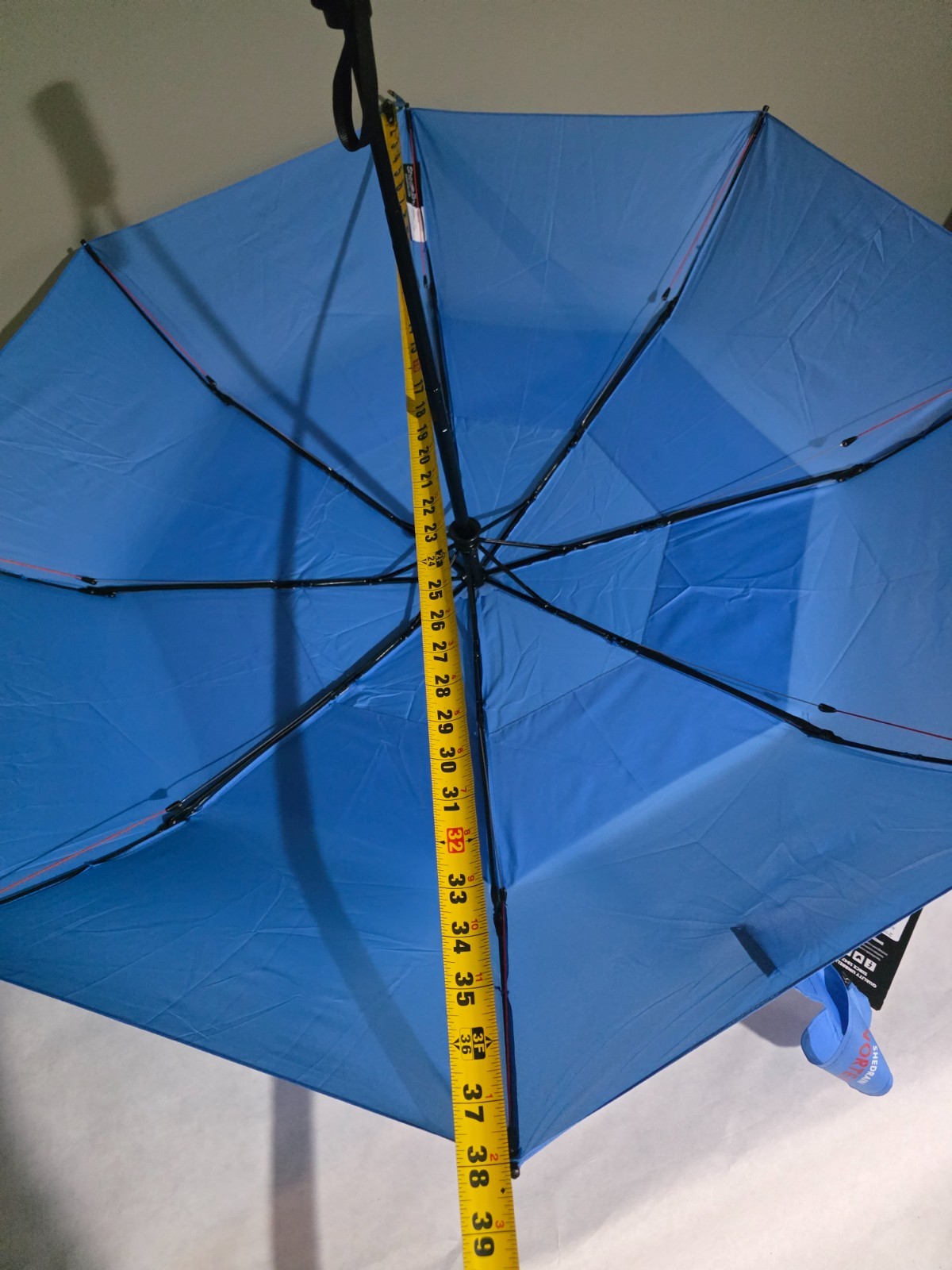 ShedRain Vortex Compact Folding Travel Windproof Umbrella Auto Open & Close Blue