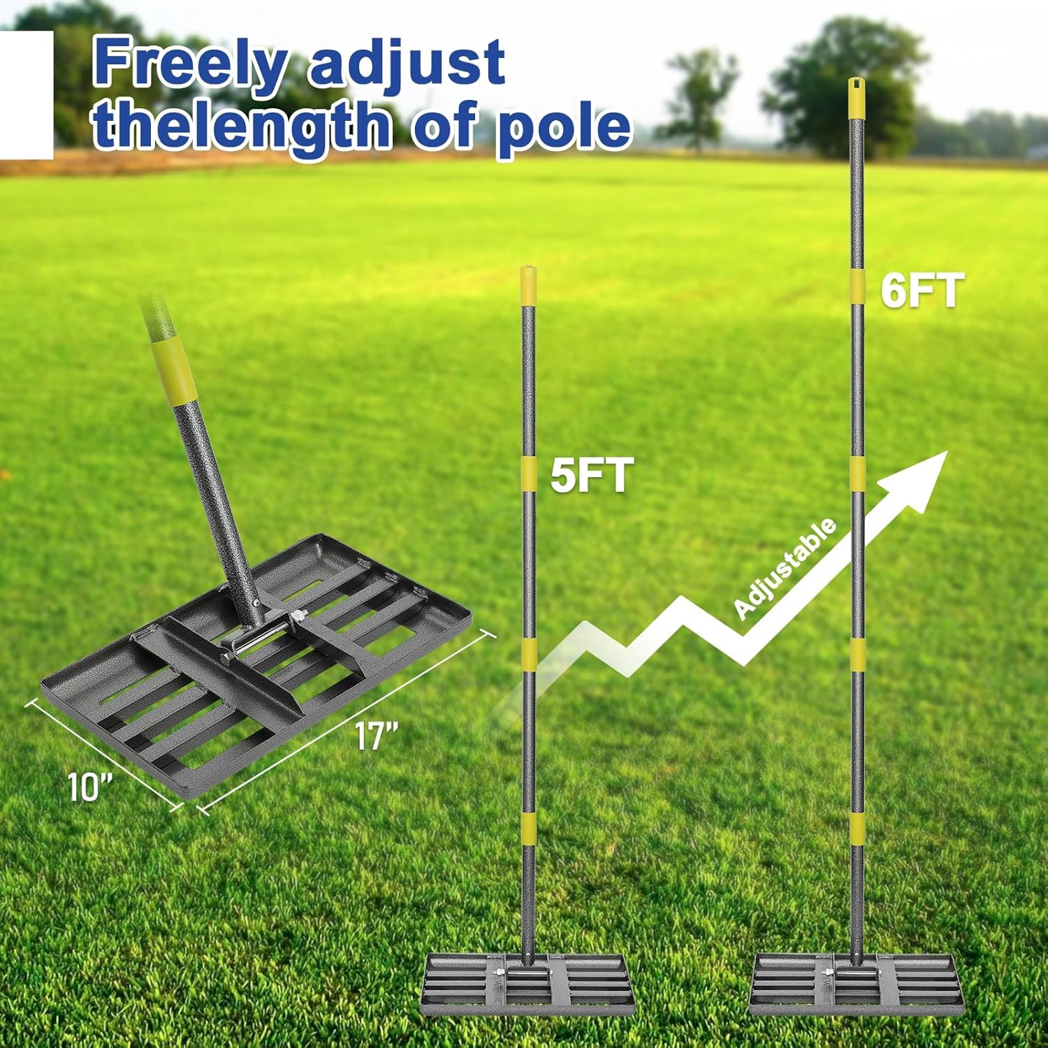 Lawn Leveling Rake | Levelawn Tool | Level Soil or Dirt Ground Surfaces Easily |