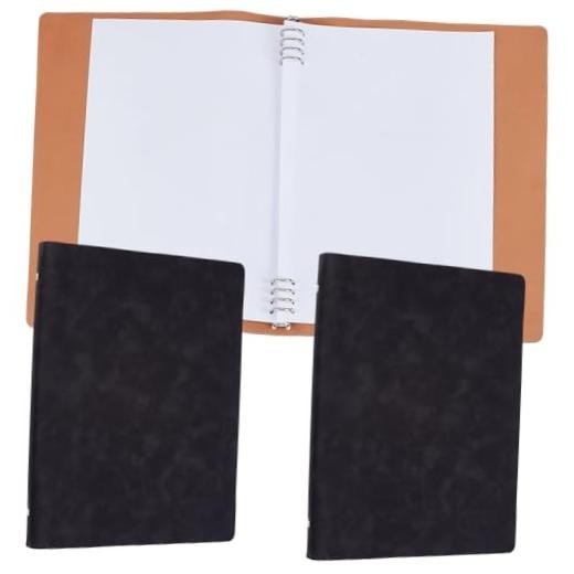 2PCS 9.5 x 12.6 Inch PU Leather 6 Ring Binder Covers A4 Vintage Portfolio