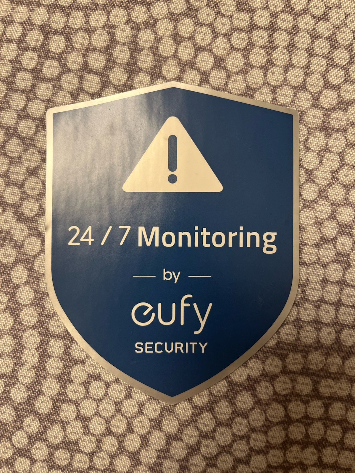 Eufy Security Window Sticker Decal - 24/7 Monitoring Shield - Authentic 1 Single