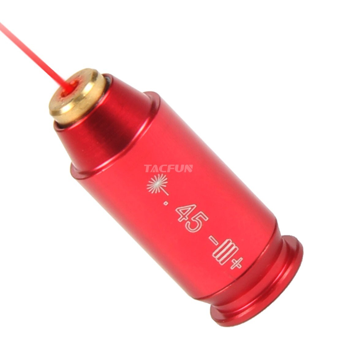 45 ACP Red Dot Laser Brass Cartridge Bore Sighter Tactical Boresight w/Battery