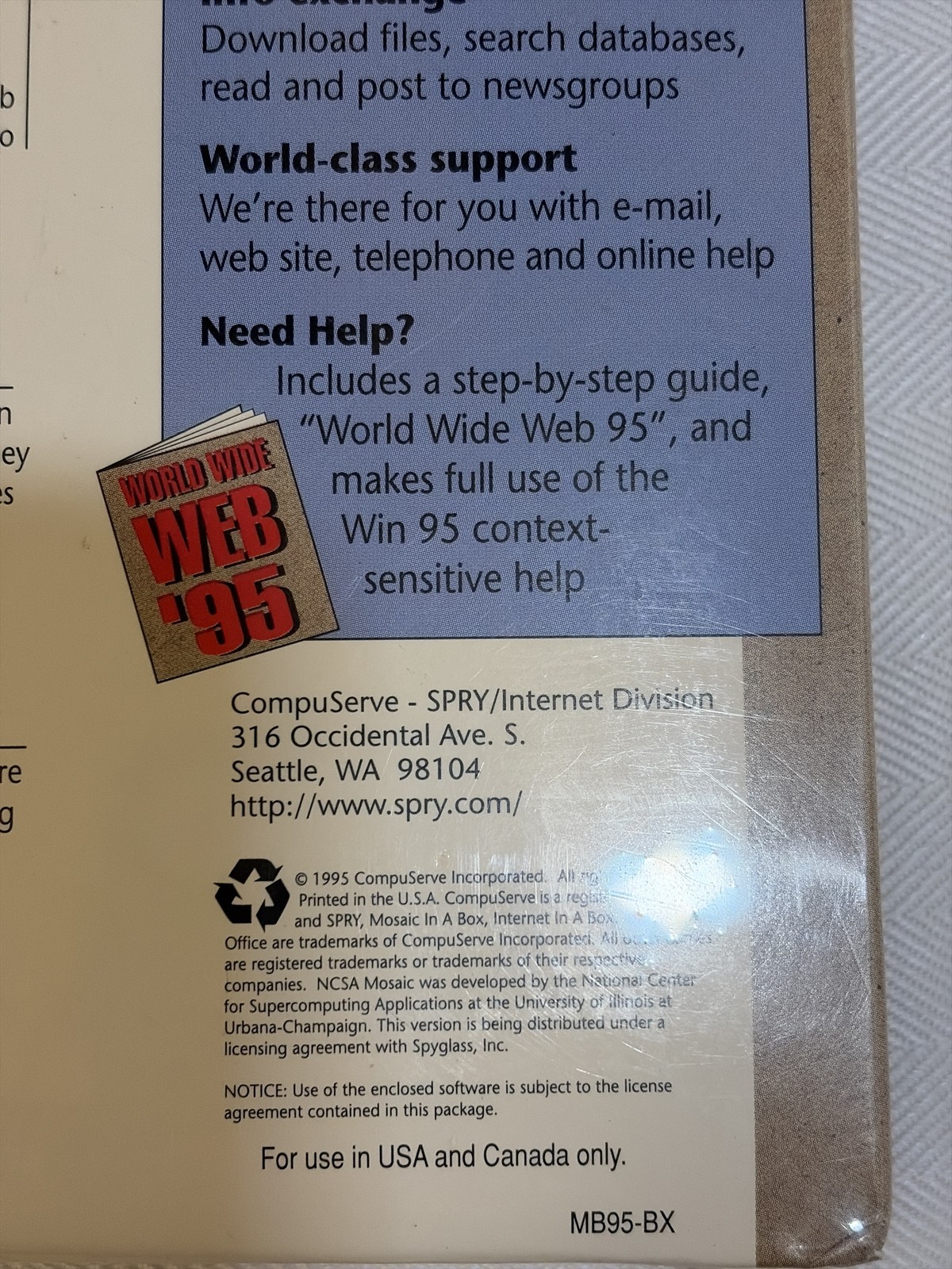 CompuServe Mosaic In A Box Windows 95 v2.0 OEM