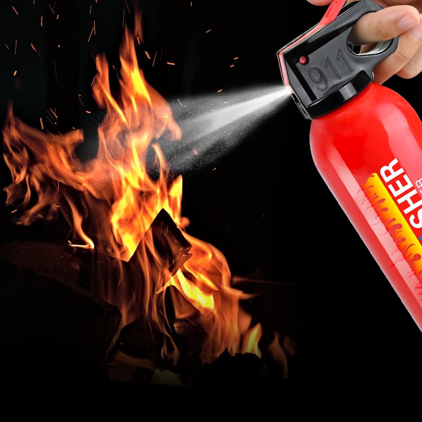 6 Pack Water-Based Fire Extinguishers Class A B C | Compact 620ml, Wall Mount, M