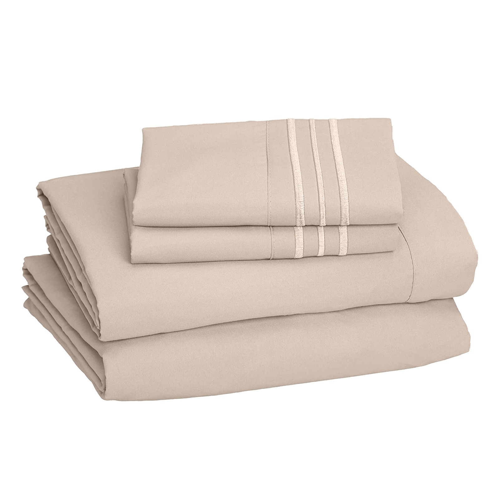 Premium 1800 Hotel Quality Wrinkle-Resistant 4-Piece Microfiber Sheet Set - L...