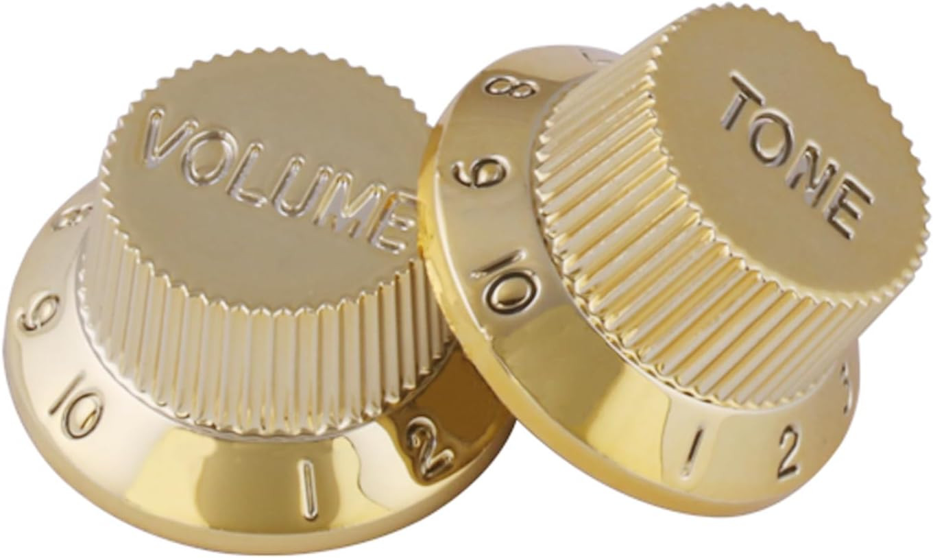 3pcs Gold Guitar Volume Tone Control Knobs Set Fit Strat ST