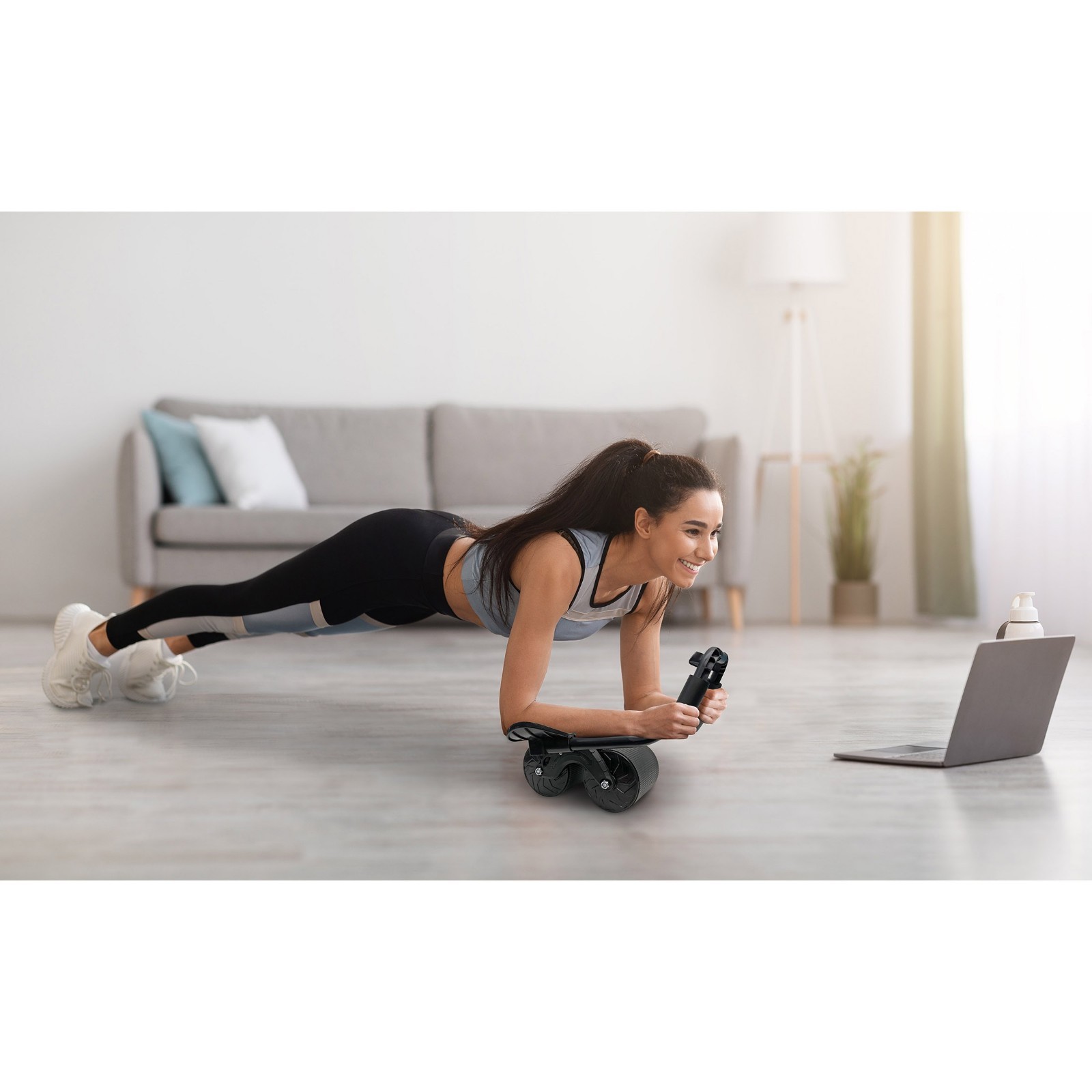Athletic Works Plank Abdominal Roller Wheel. Core Strength, Abdominal Trainer, B