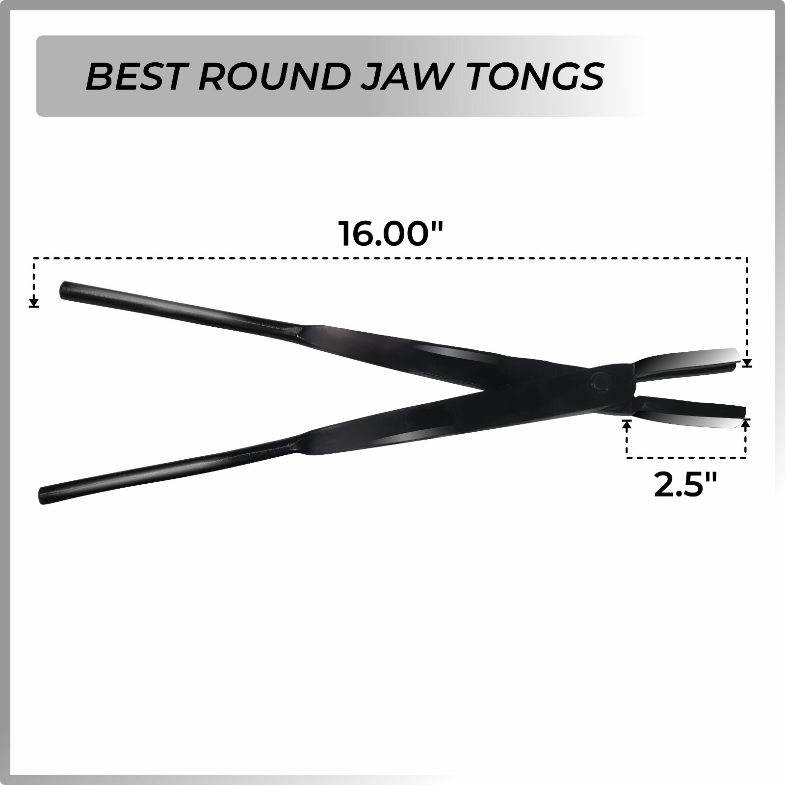 16" Round Jaw Blacksmith Tong For Forging & Knife Making
