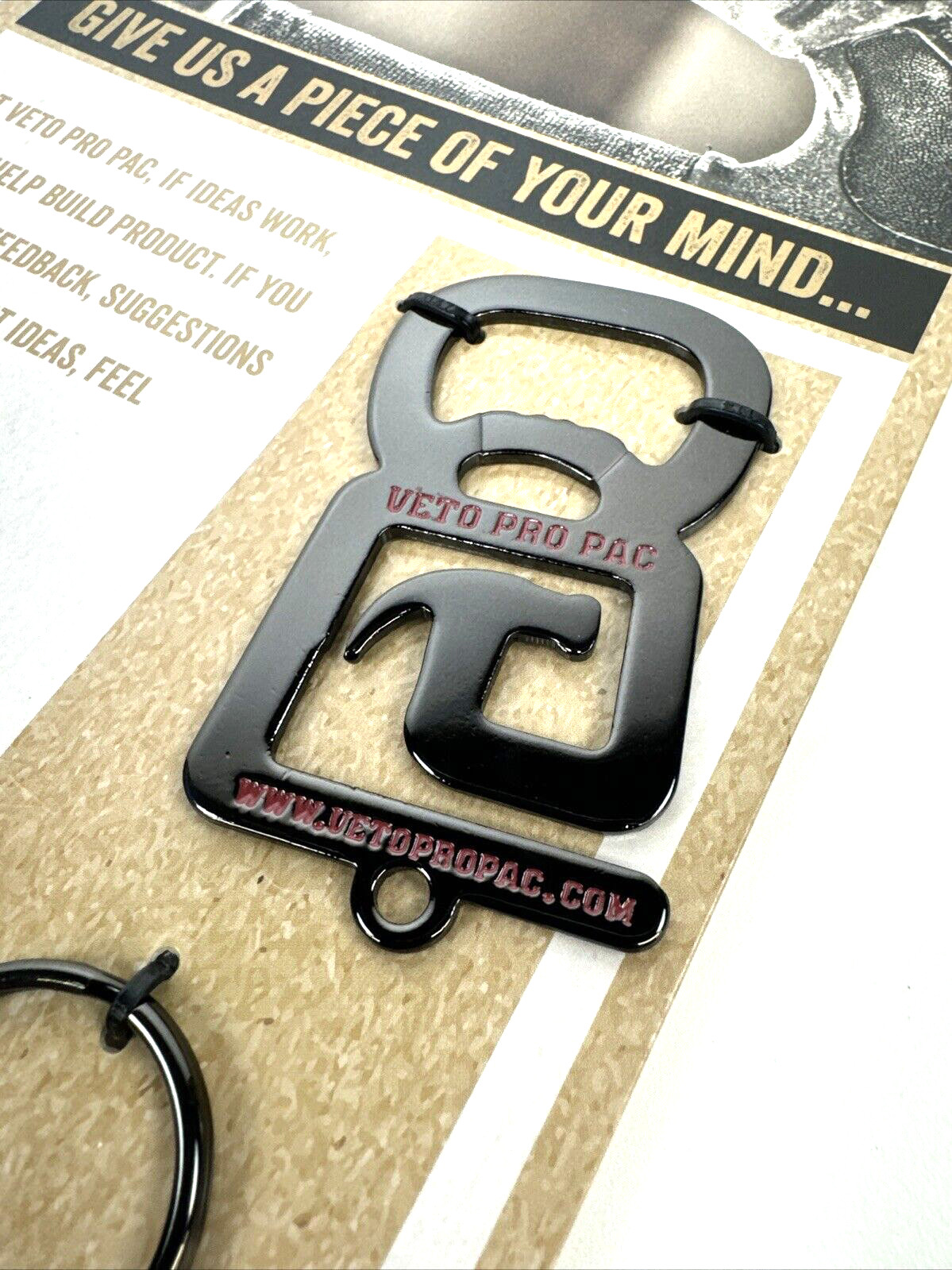 Veto Bottle Opener Keychain