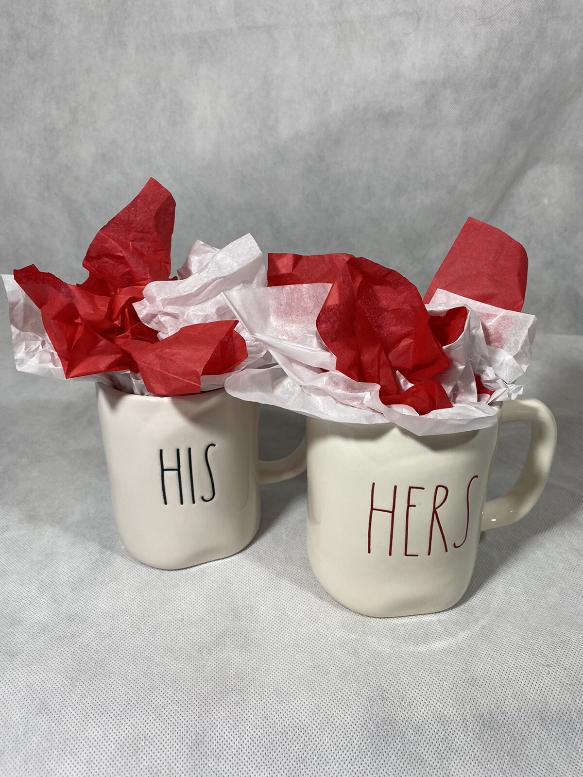 Rae Dunn HIS HERS Coffee Mug Set of 2 His Blue Hers Pink