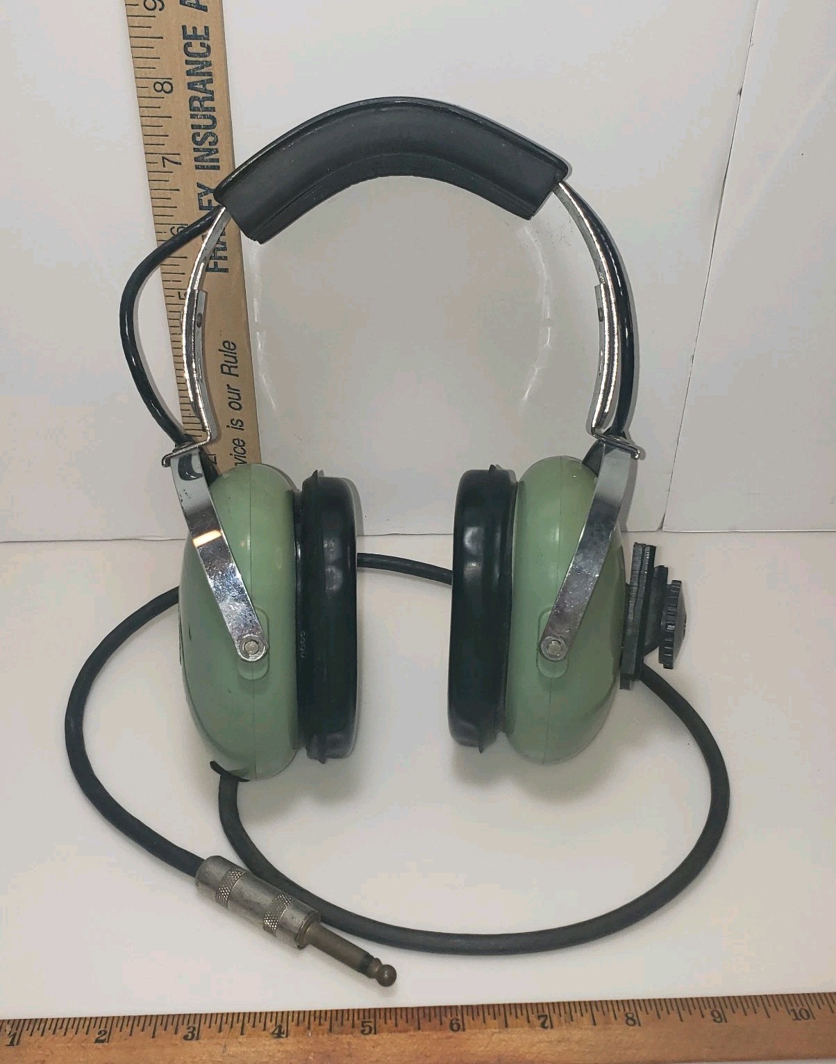 AS-IS-UNTESTED David Clark Company Aviation Headset Green Headphones Model H5030