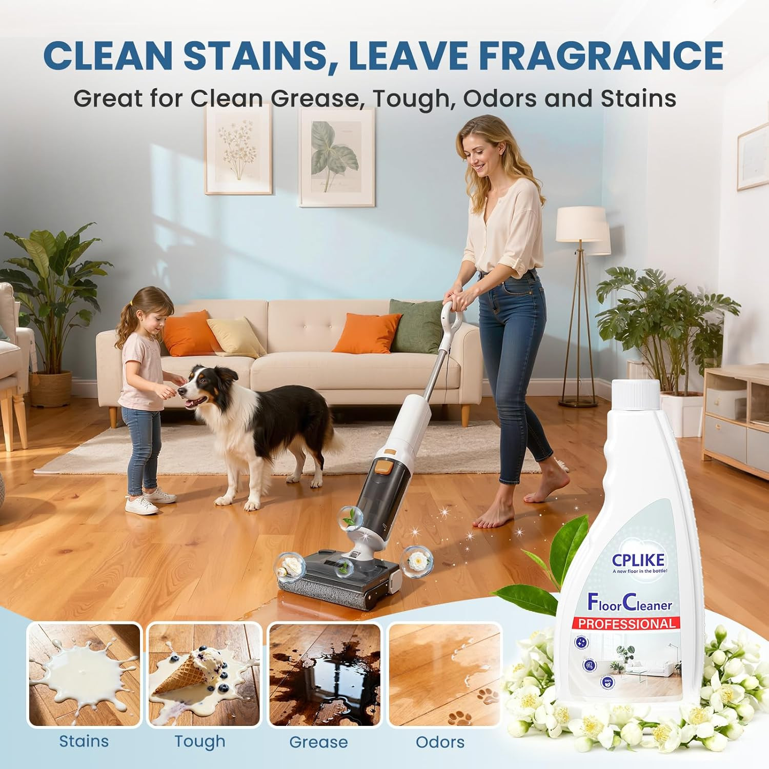 Floor Cleaning Solution for Mops, Compatible with Roborock (Qrevo/Q7/Q10/Saros 1