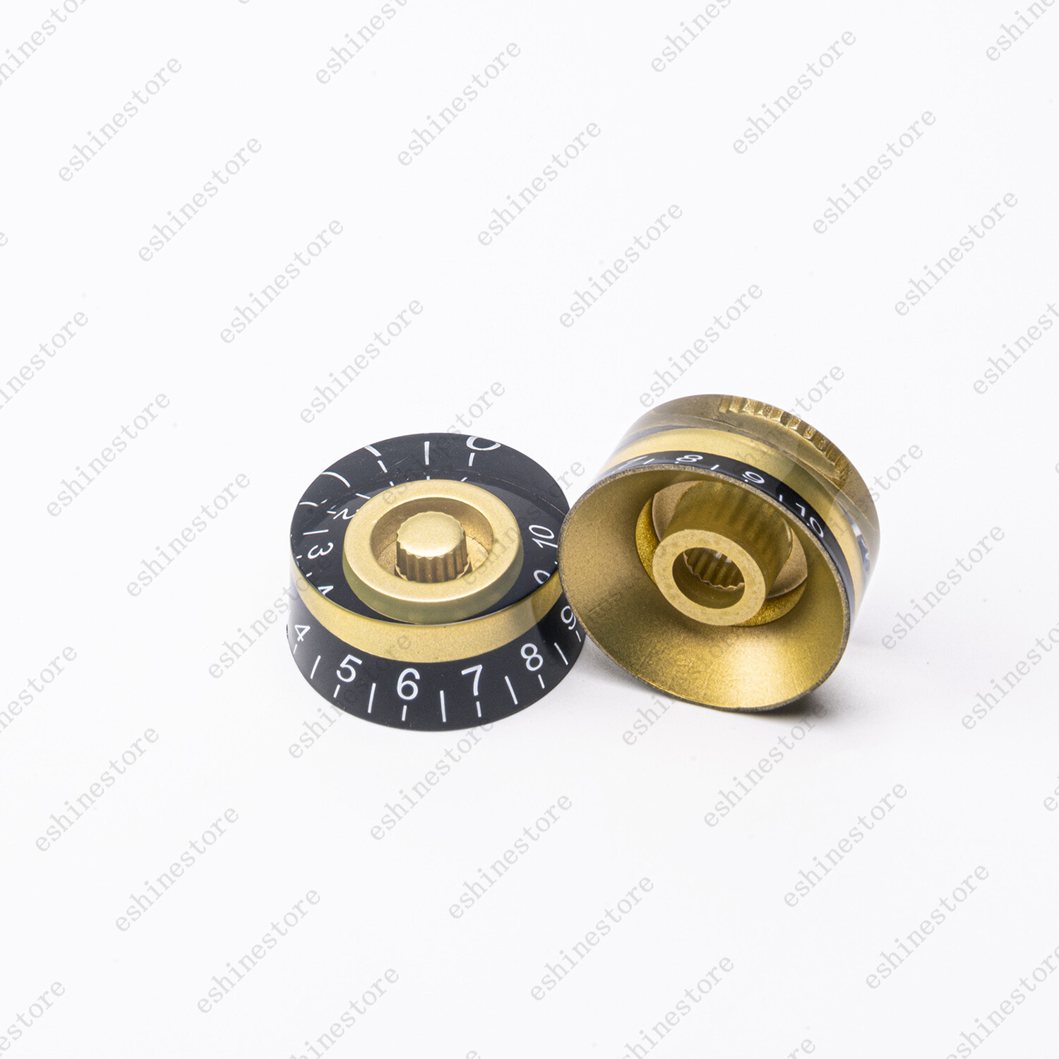 4 Pcs Gold/Black Electric Guitar Control Knobs Speed Dial Knobs for SG Les Paul
