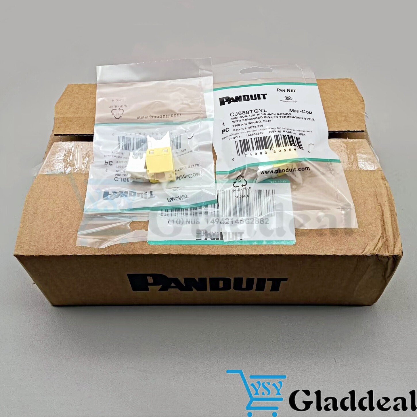 NEW CJ688TGYL BOX OF 50 For Panduit Giga TX Cat6 jack yellow