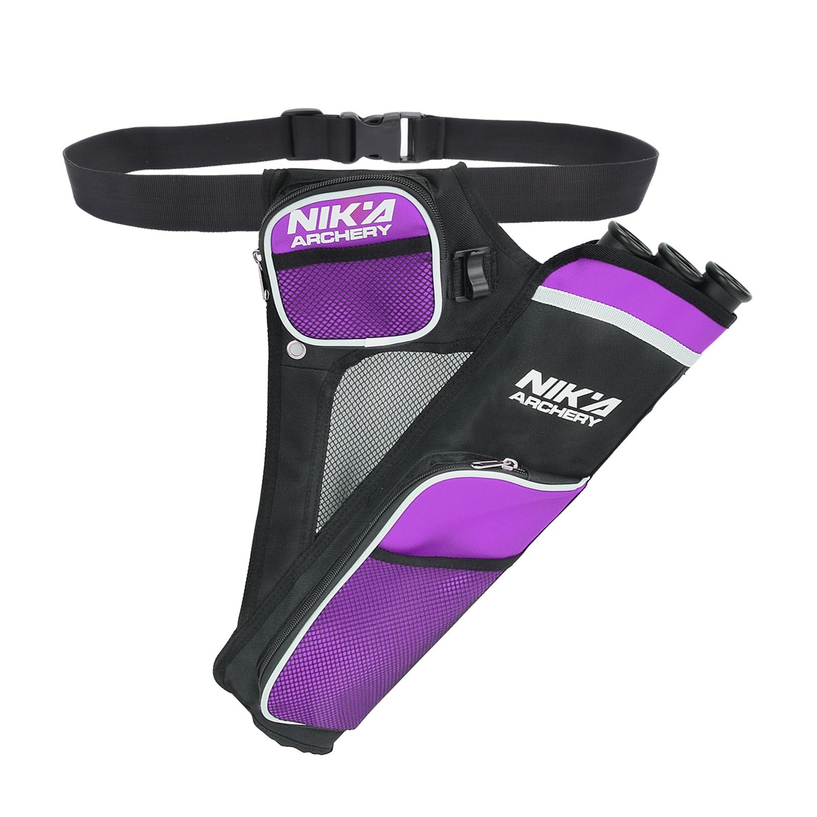 Archery Arrow Quiver Holder, 3-Tubes Hip Quiver Arrow Bag with Adjustable Bel...