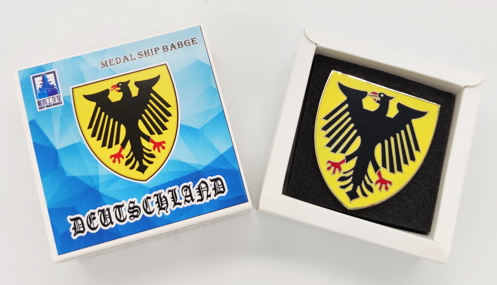 Shipyard German battleship metal ship emblem