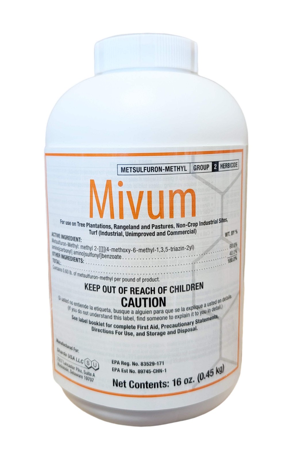 Mivum Metsulfuron Herbicide 16 oz | Selective Post-Emergent Weed Control-Escort