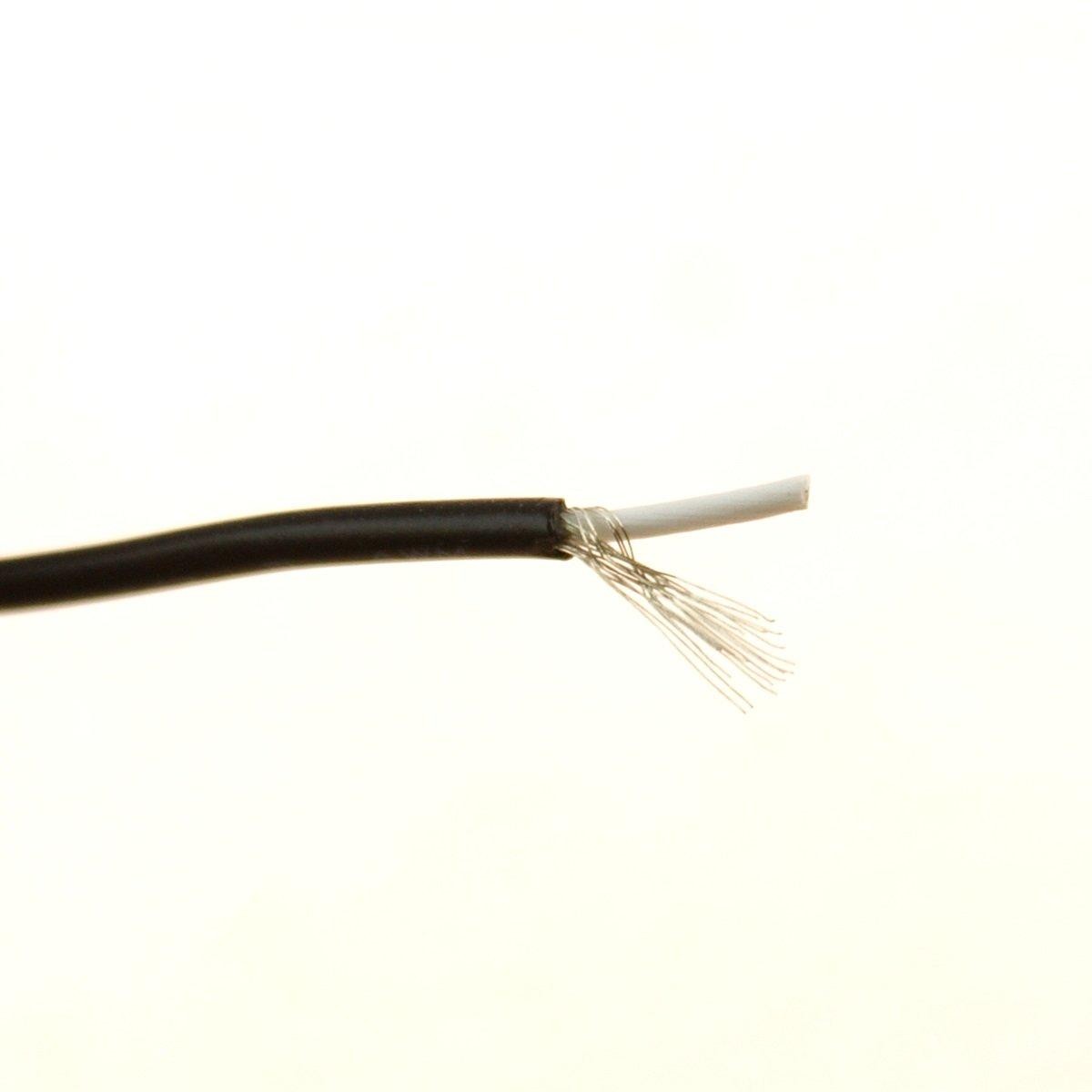6-Foot Shielded Guitar Circuit Wire Single Conductor -Black (A11)