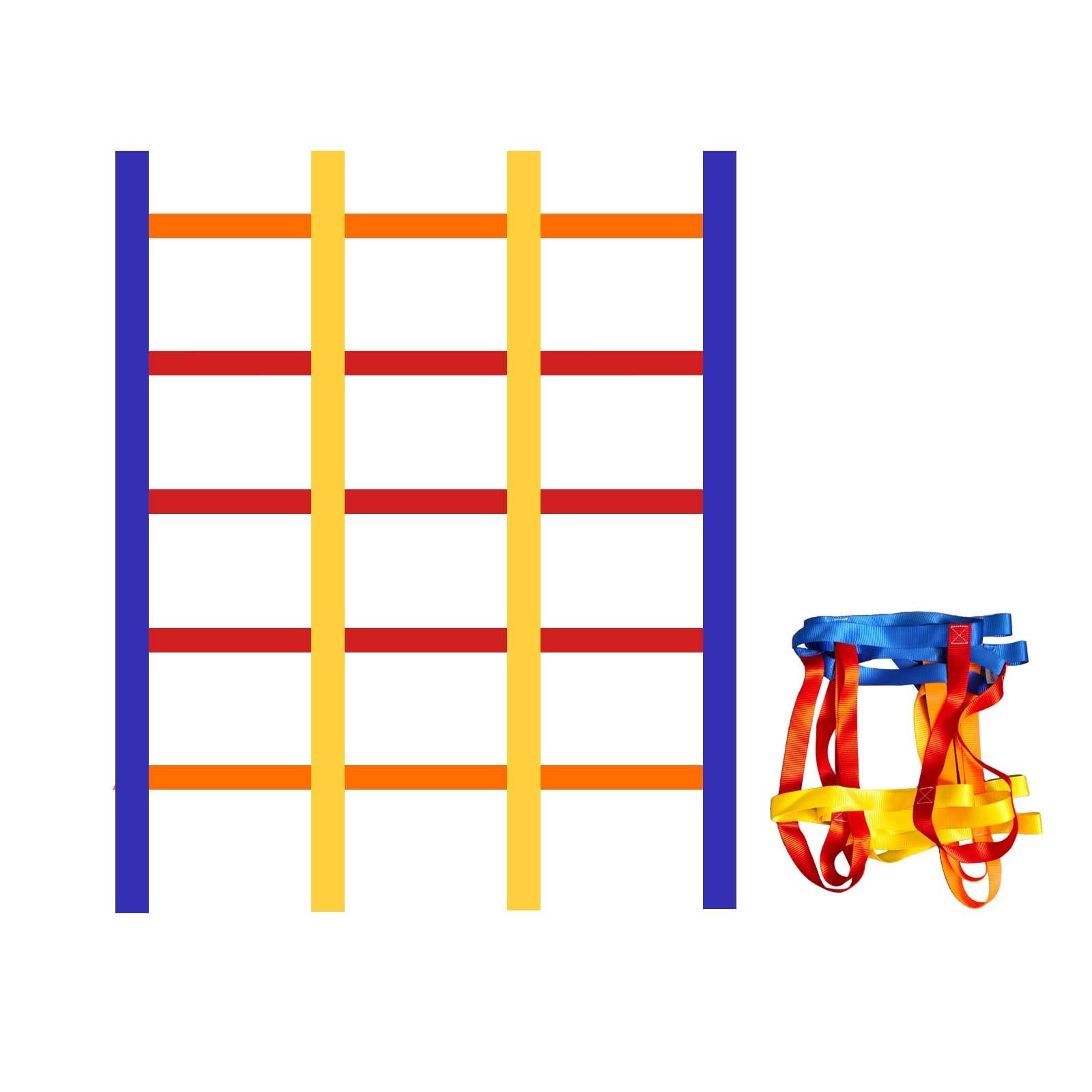 Kids Ninja Climbing Cargo Net: Backyard Obstacle Course, Swing Set, & More