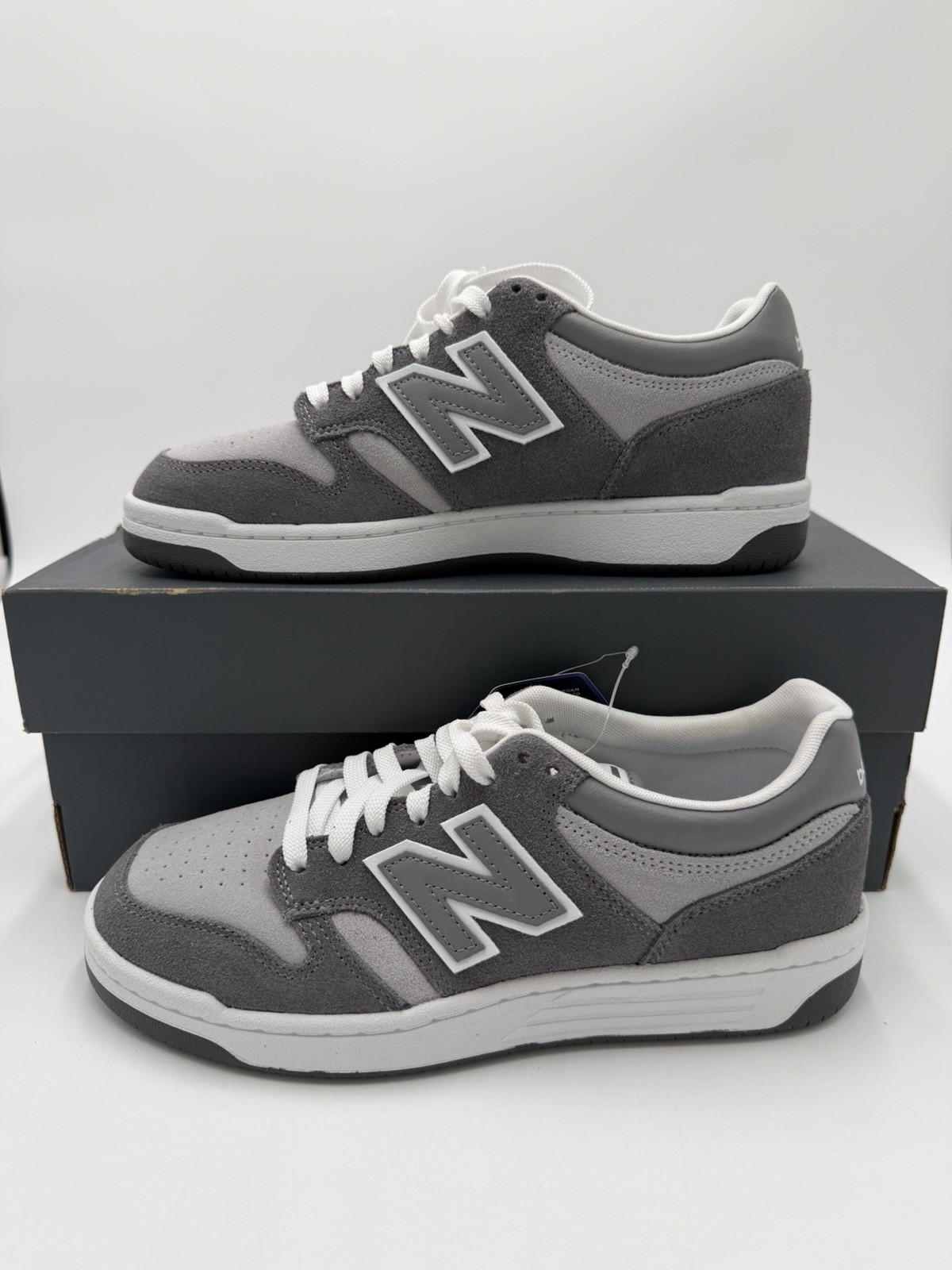 New Balance 480 Castlerock Raincloud Grey Sneakers BB480LEC Womens Size 8 NEW