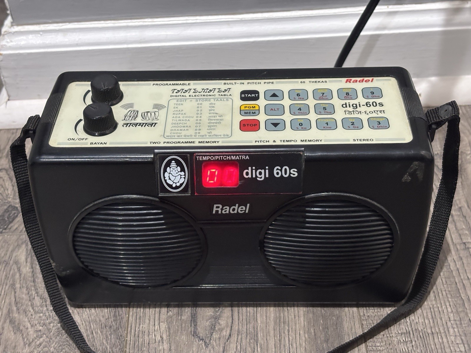 Radel digi-60s Electronic Tabla TEMPO/PITCH/MATRA Drum Machine w/ Cord & Bag