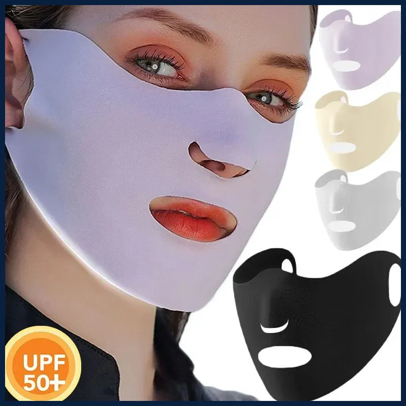 Ice Silk Sunscreen Mask Female Breathable Thin Section Hanging Ear Type