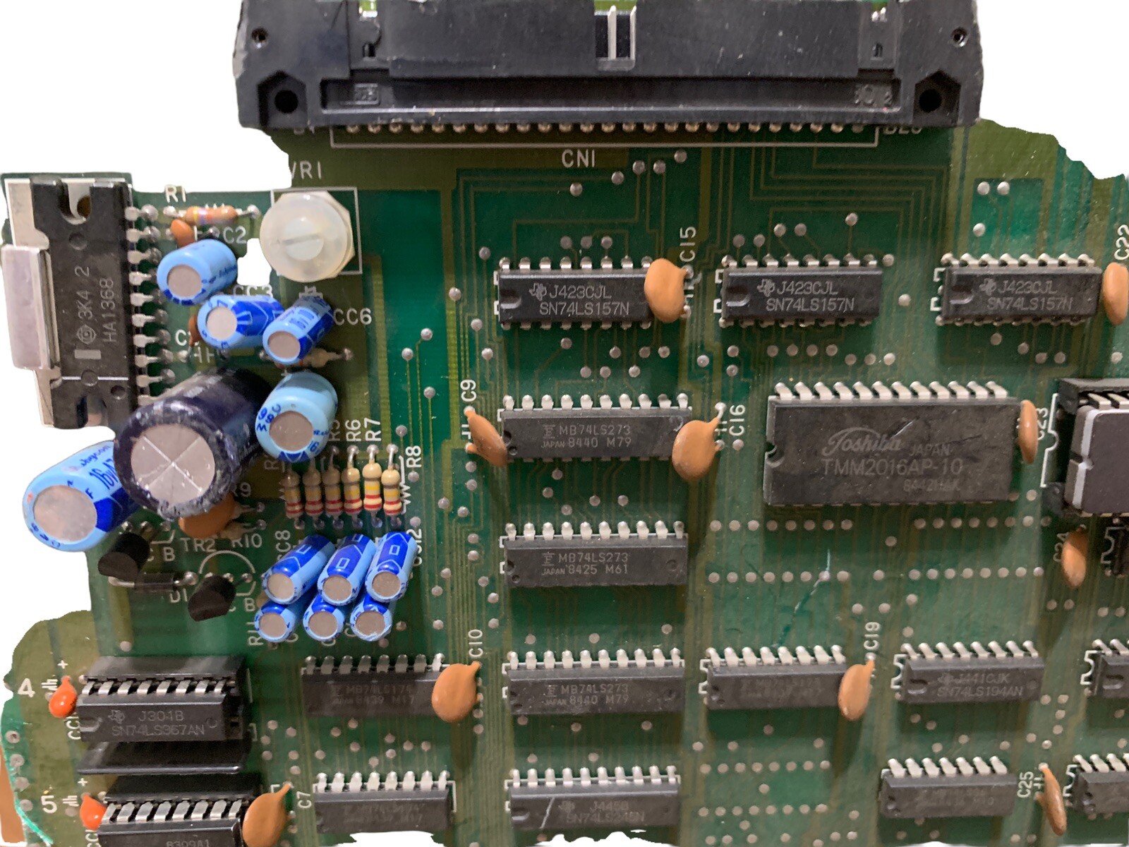 Vintage CAPCOM PCB Board Audio No. 09832 DAMAGED UNTESTED