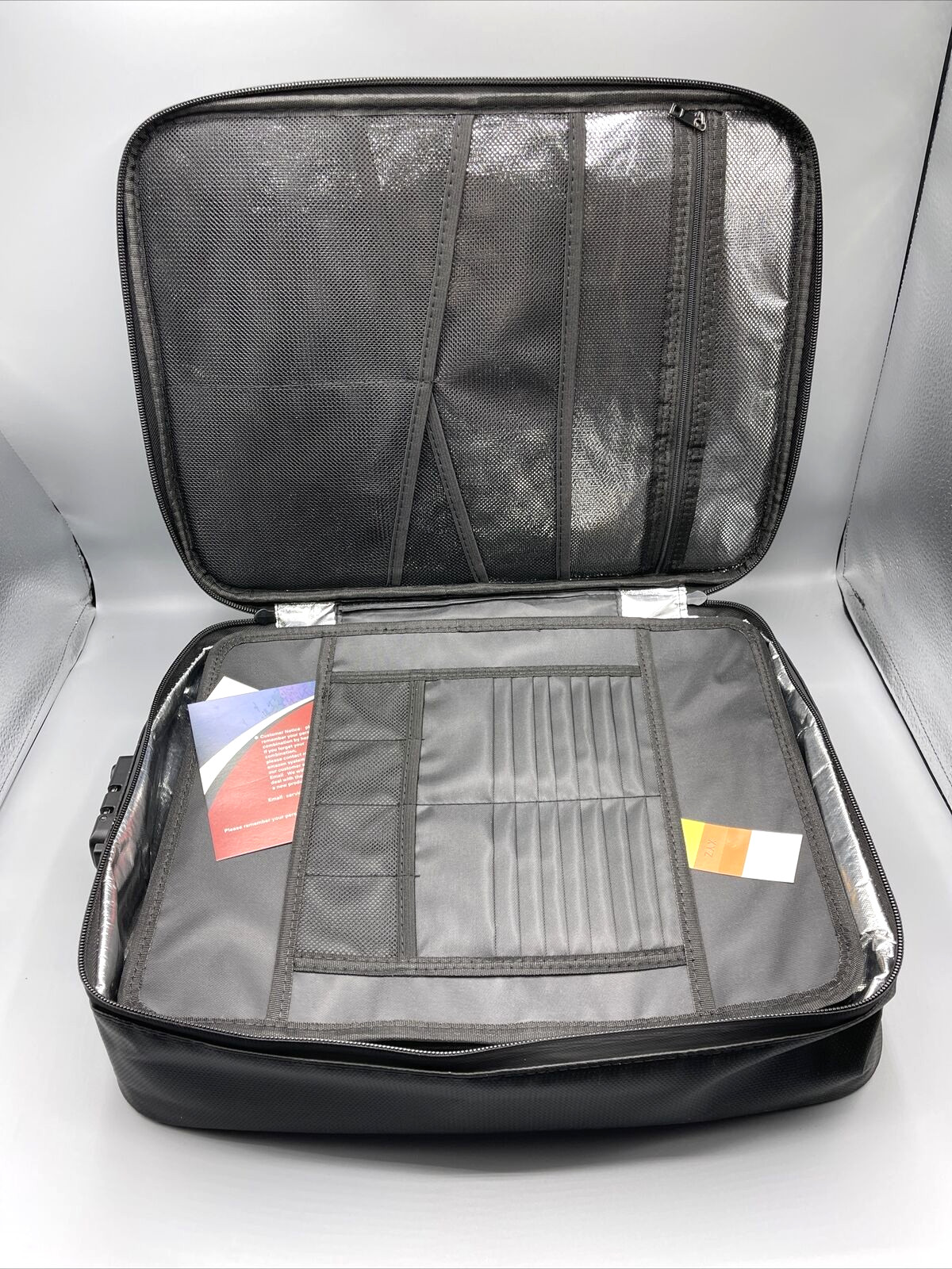 Document Organizer With Lock 15.0"x11.0"x4.3" Waterproof And Fireproof