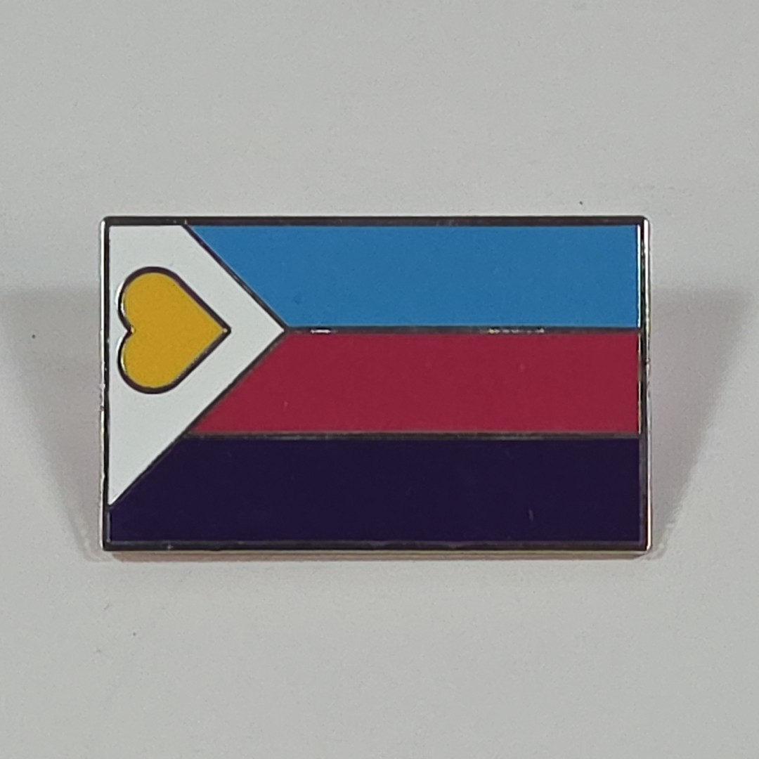 Polyamory Flag Metal Lapel Pin - 1.5" x 1"