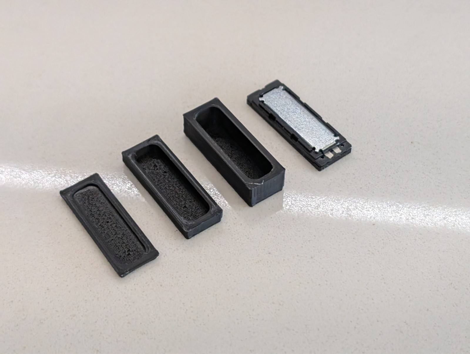 25x9mm Sugar Cube Speaker with 6mm, 3mm & 1mm Baffles for ESU & Other Decoders
