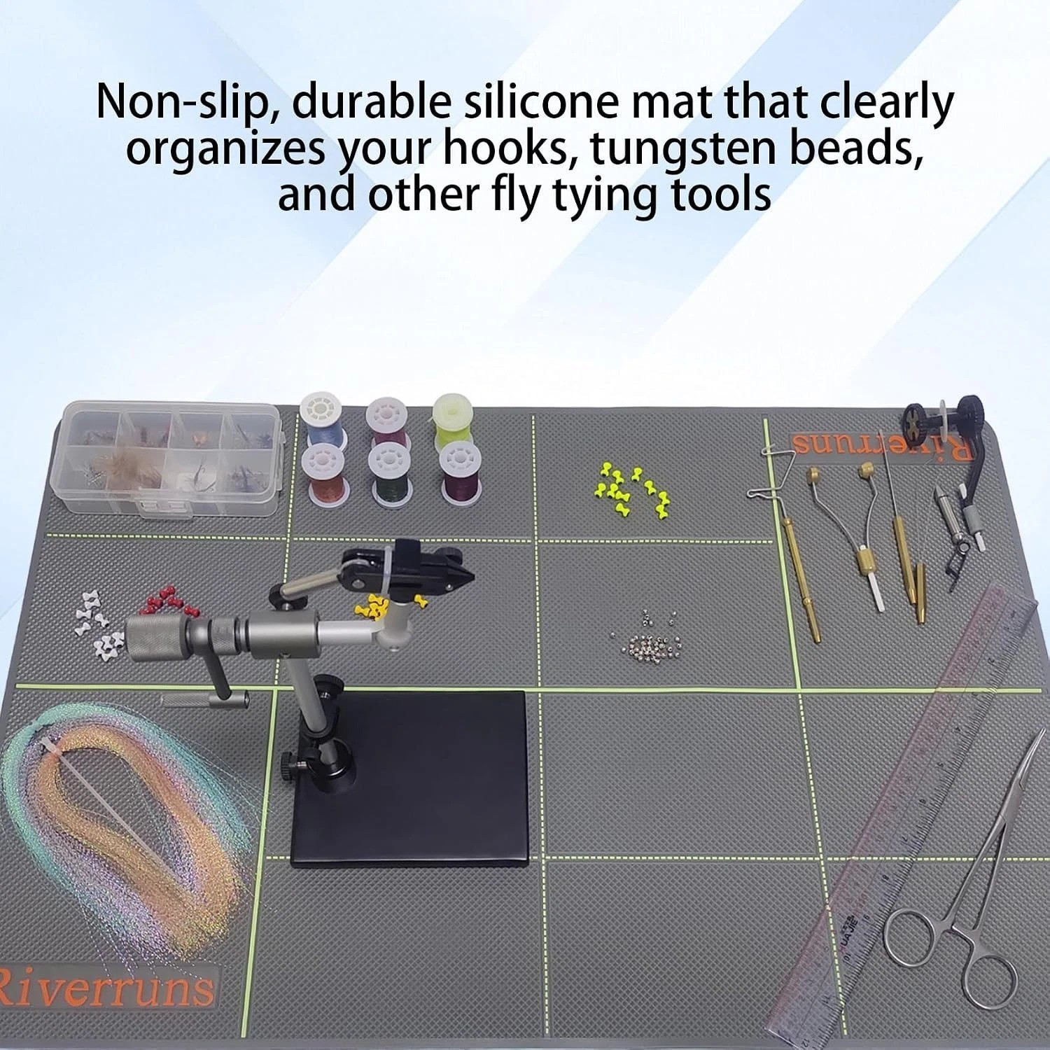 Versatile Fly Tying Silicone Mat - 24x16 Inches Large & 2 Medium Sizes Available