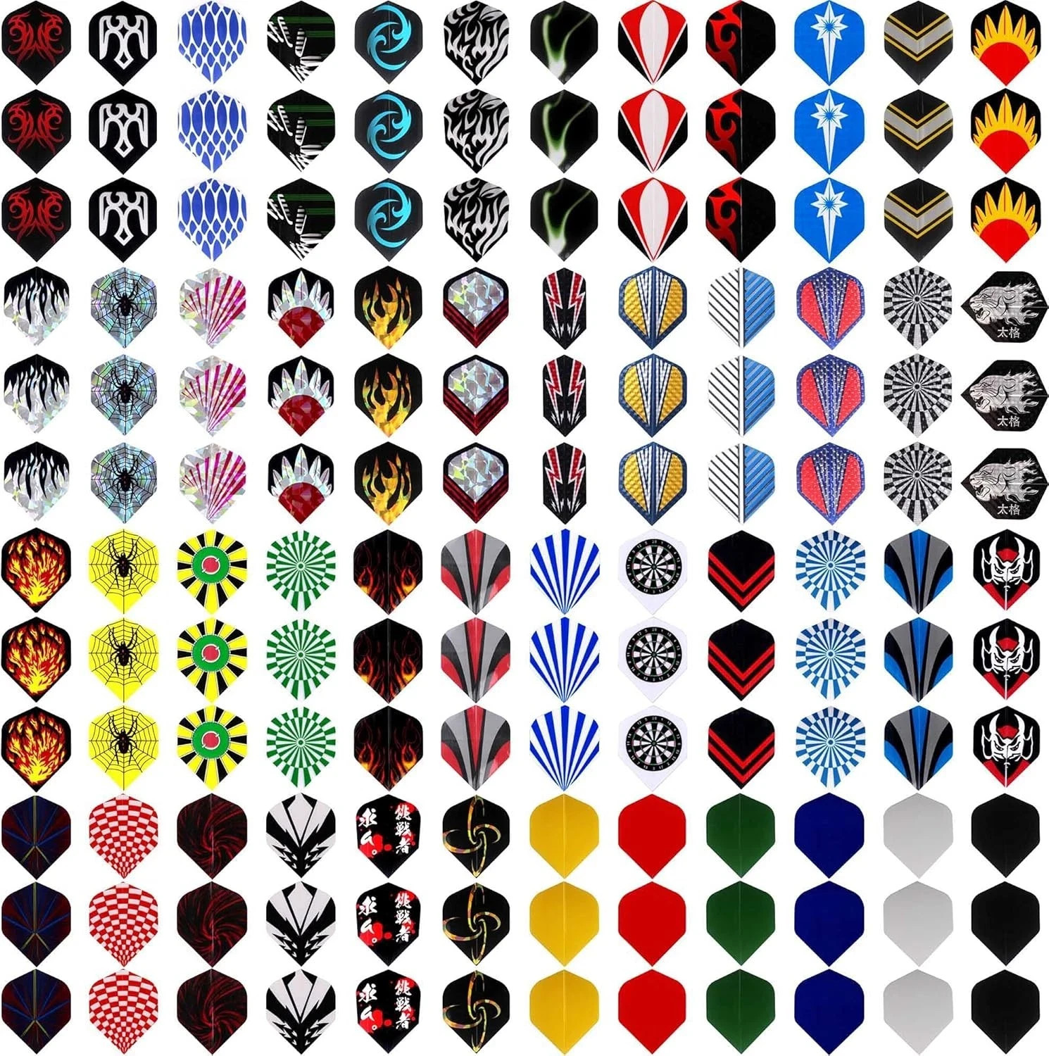 MaxMau Dart Flights,144 pcs Standard Shape Professional Flight One Size