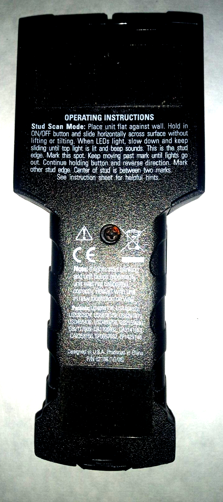 Zircon StudSensor with Pinch Grip Handle Black Stud Finder