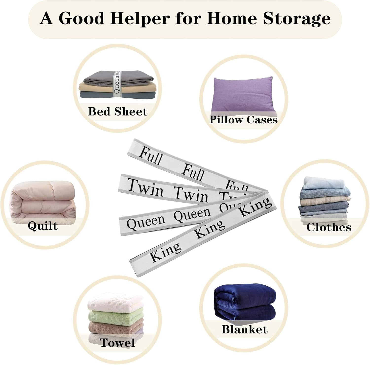 24 Pieces Bed Sheet Organizer Bands, Closet Organization Sheet Straps, Linen Lab