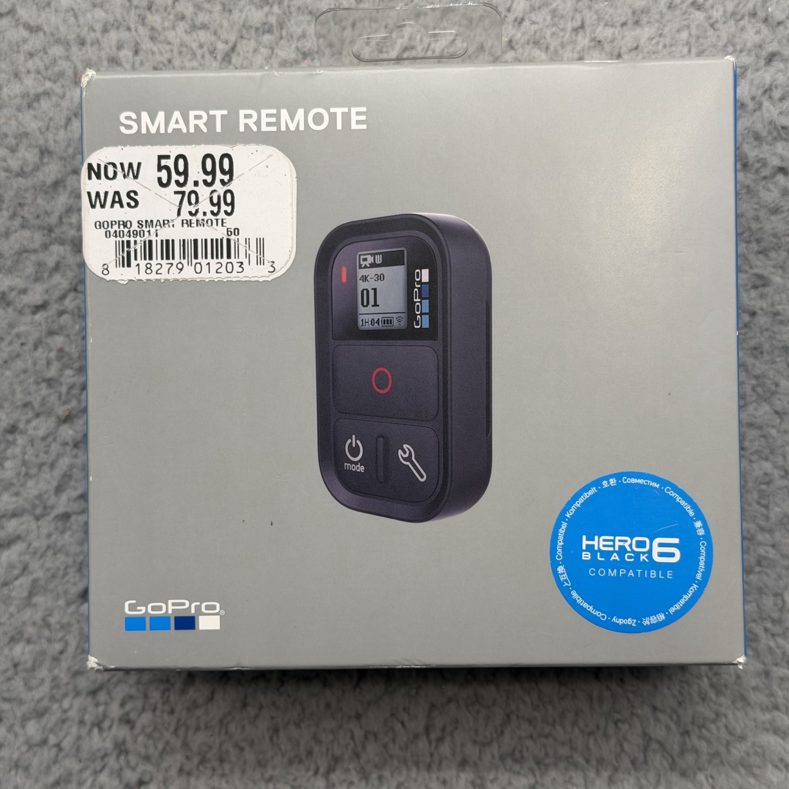 GoPro Hero Smart Remote Control ARMTE-002 Wi-Fi Hero 4-6 Black Compatible RMMW2