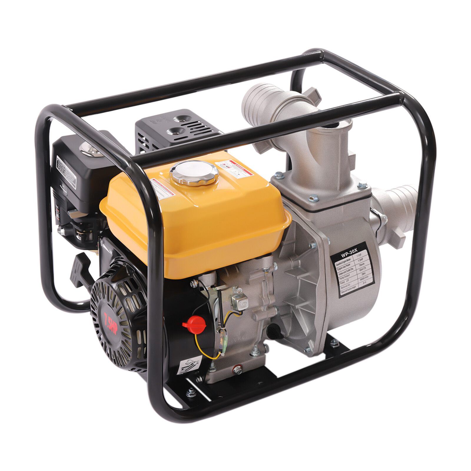 7.5 HP 3 Inch Gas Power Semi-Trash Water Pump High Pressure Garden Irrigation