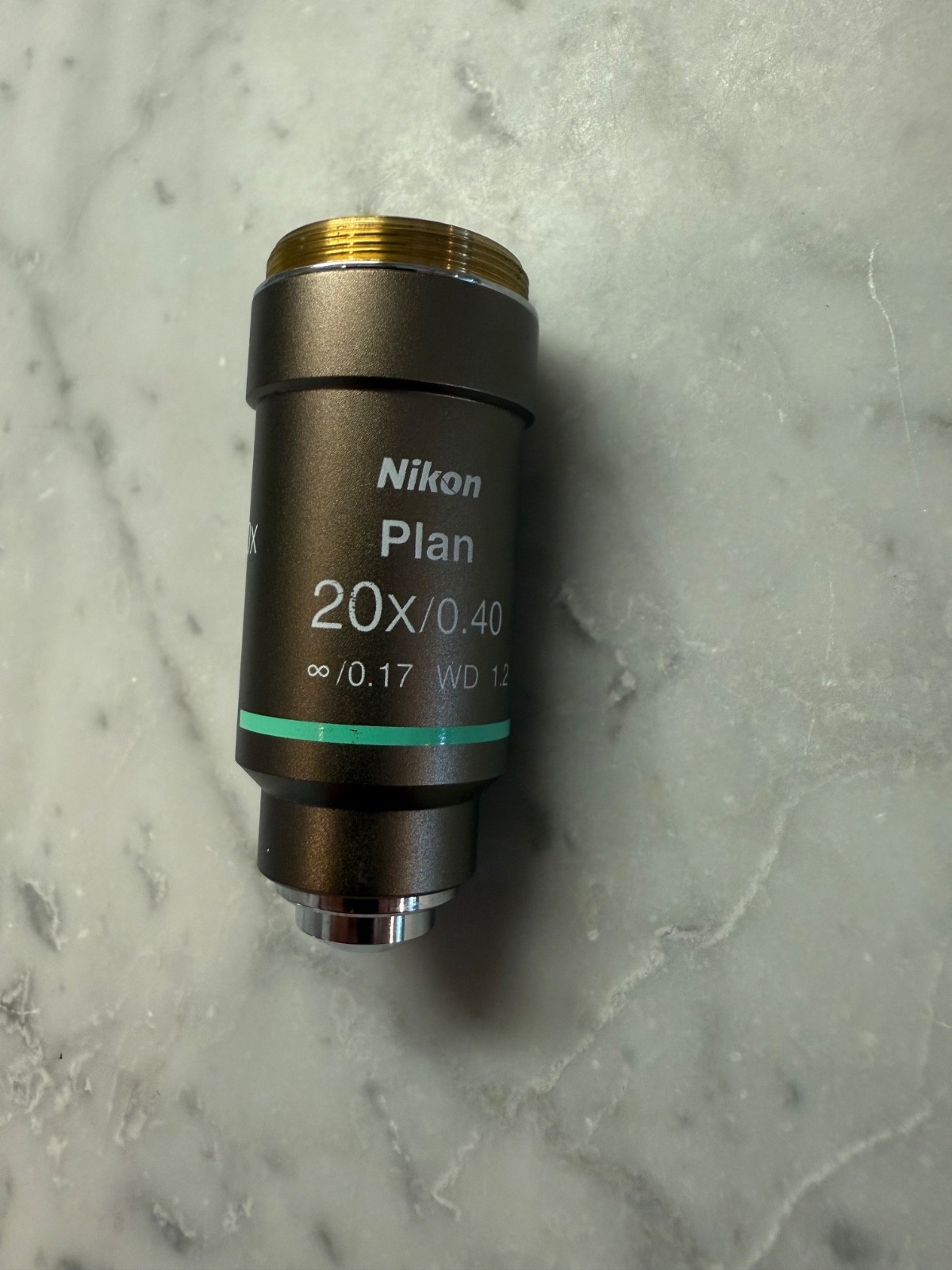 Nikon Plan 20x 0.40 ∞/0.17 WD 1.3 Microscope Objective Lens Lightly Used