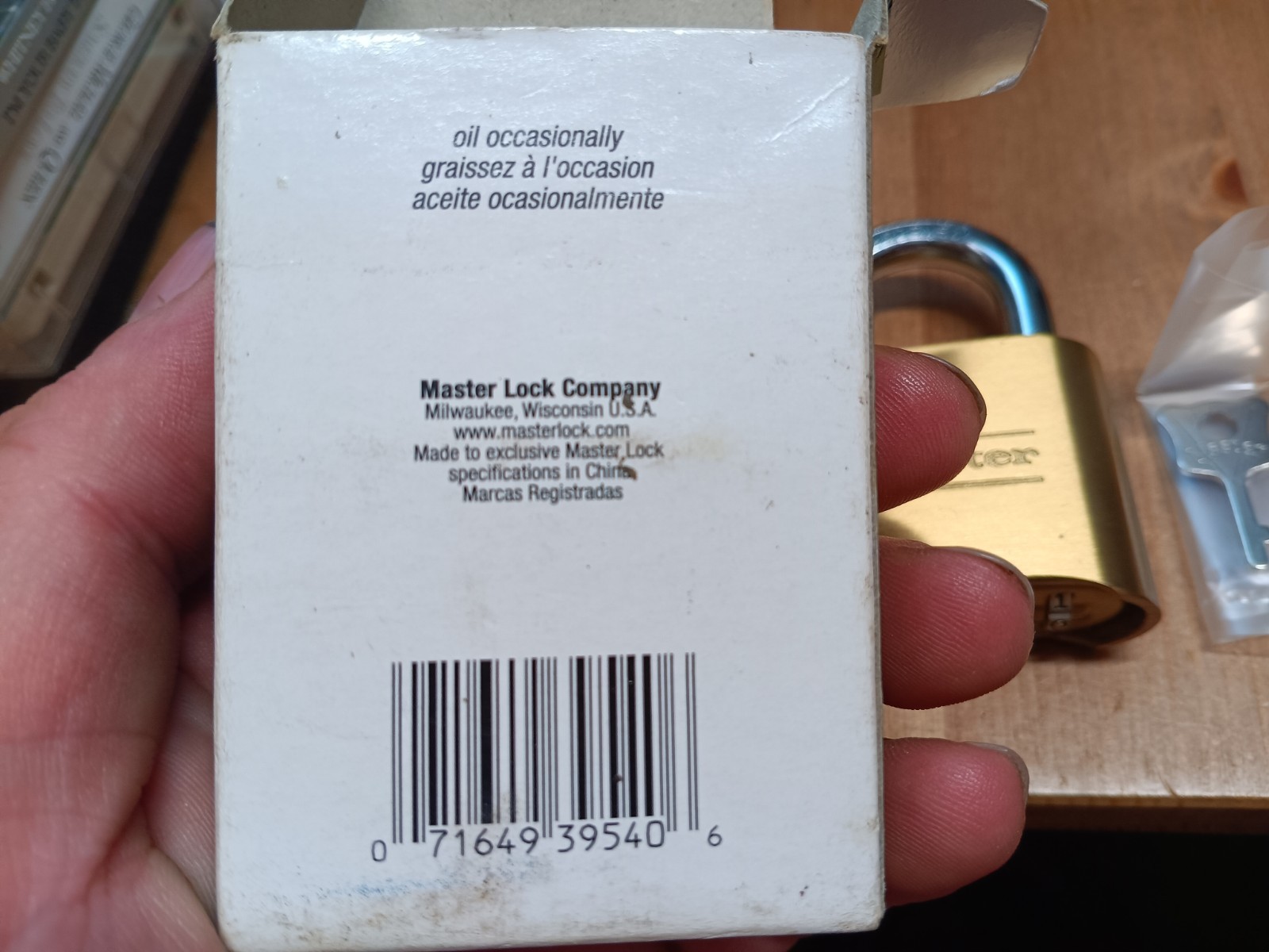 Master Lock 175 Resettable Combination Padlock, Brass, 2" New Key