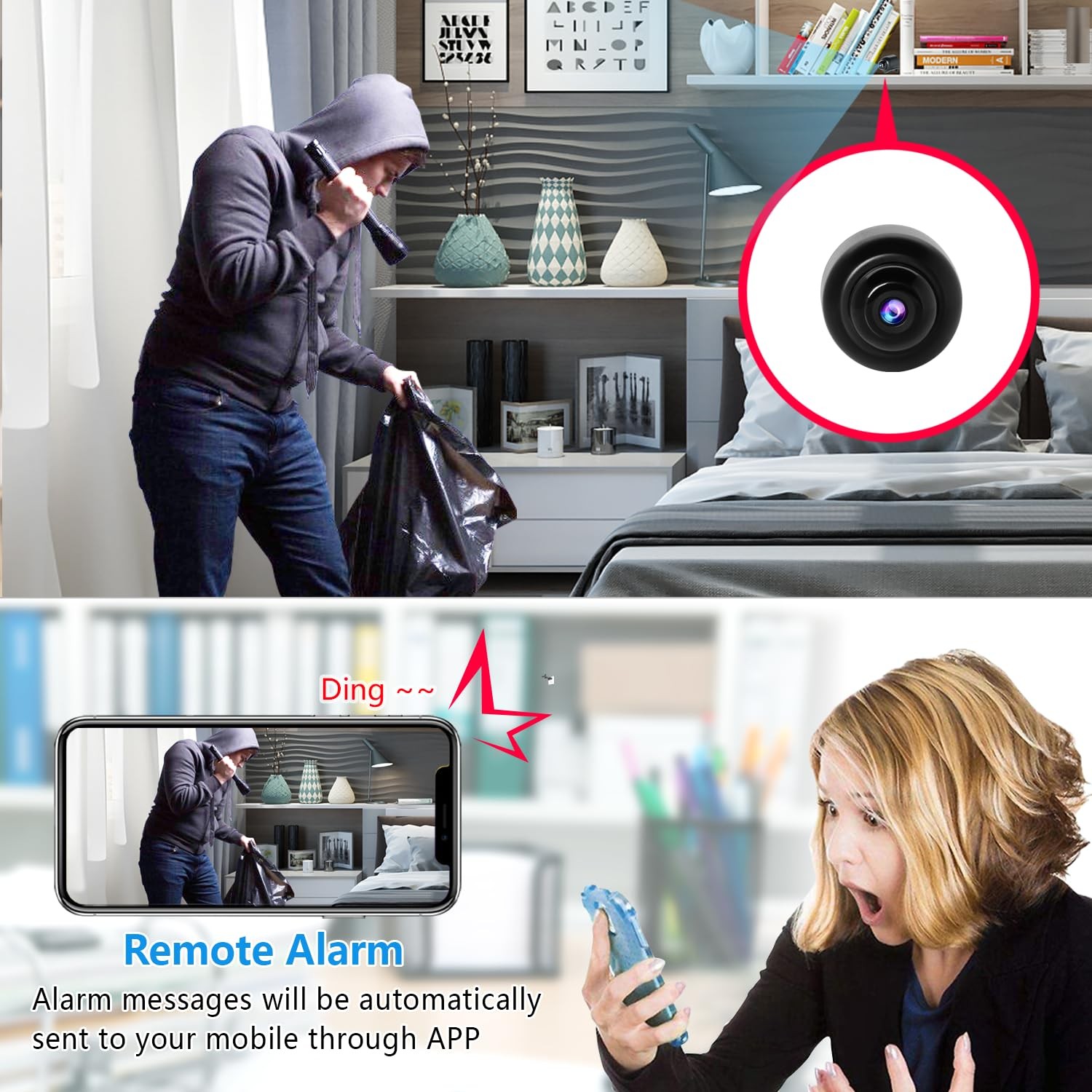 New Smallest Wireless WiFi Camera,HD1080P Mini Camera,Smart Home Security...