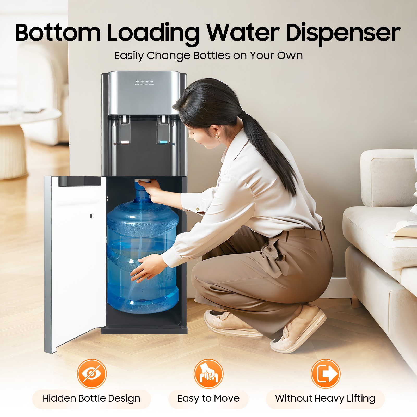 20L Bottom Loading Office/Home Water Dispenser Floor Hot/Cold Drinking Machine
