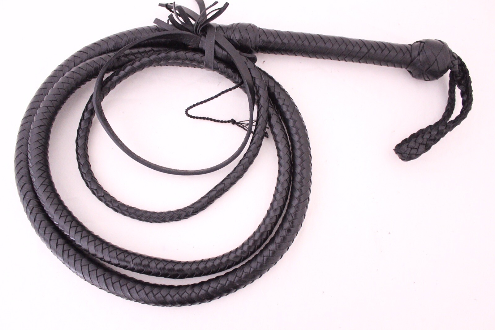 10 Ft Genuine Leather Bull Whip, 12 Plaited, Heavy Duty BullWhip