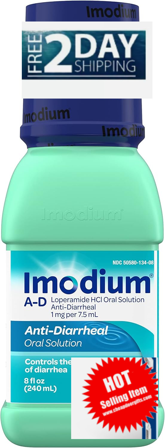 Imodiumm A-D Anti-Diarrheal Oral Solution Mint Flavor 8 fl oz - Free Shipping